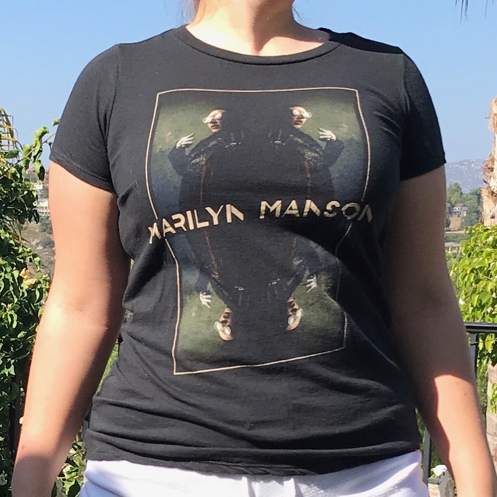 Marilyn Manson T-Shirt Black Square